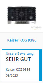 Εστία Αερίου με Γυάλινη επιφάνεια - KCG 9386 Turbo