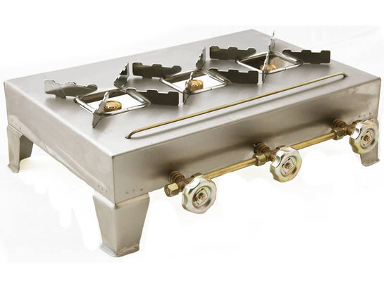 Κουζινάκι INOX με τρεις εστίες