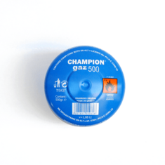 φιαλίδιο υγραερίου Champion γίγας, χωρίς βαλβίδα, διάτρητο, περιέχει 500 γρ υγραερίου
