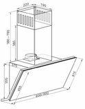 Επικλινής Απορροφητήρας Επιτοίχιος - AT 9430 FG Eco