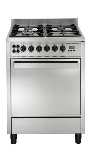 Κουζίνα αερίου inox UNIVERSAL 6604 PR, 60 εκ.